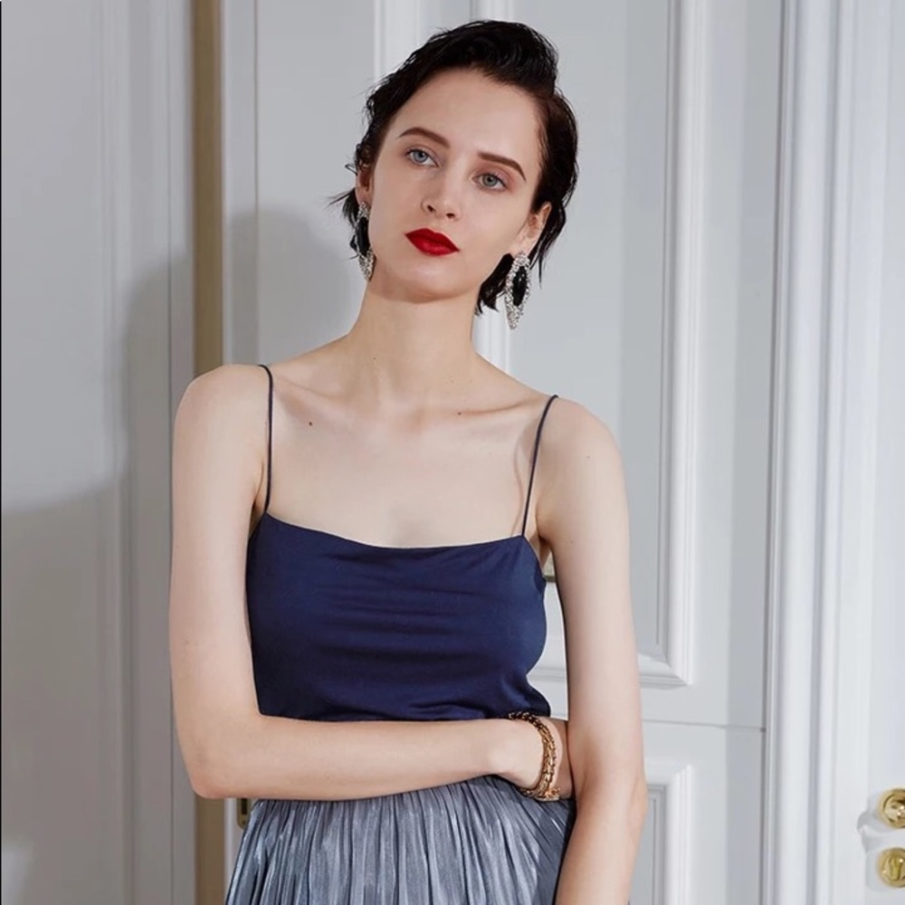 Navy Slim Stripped Camisole